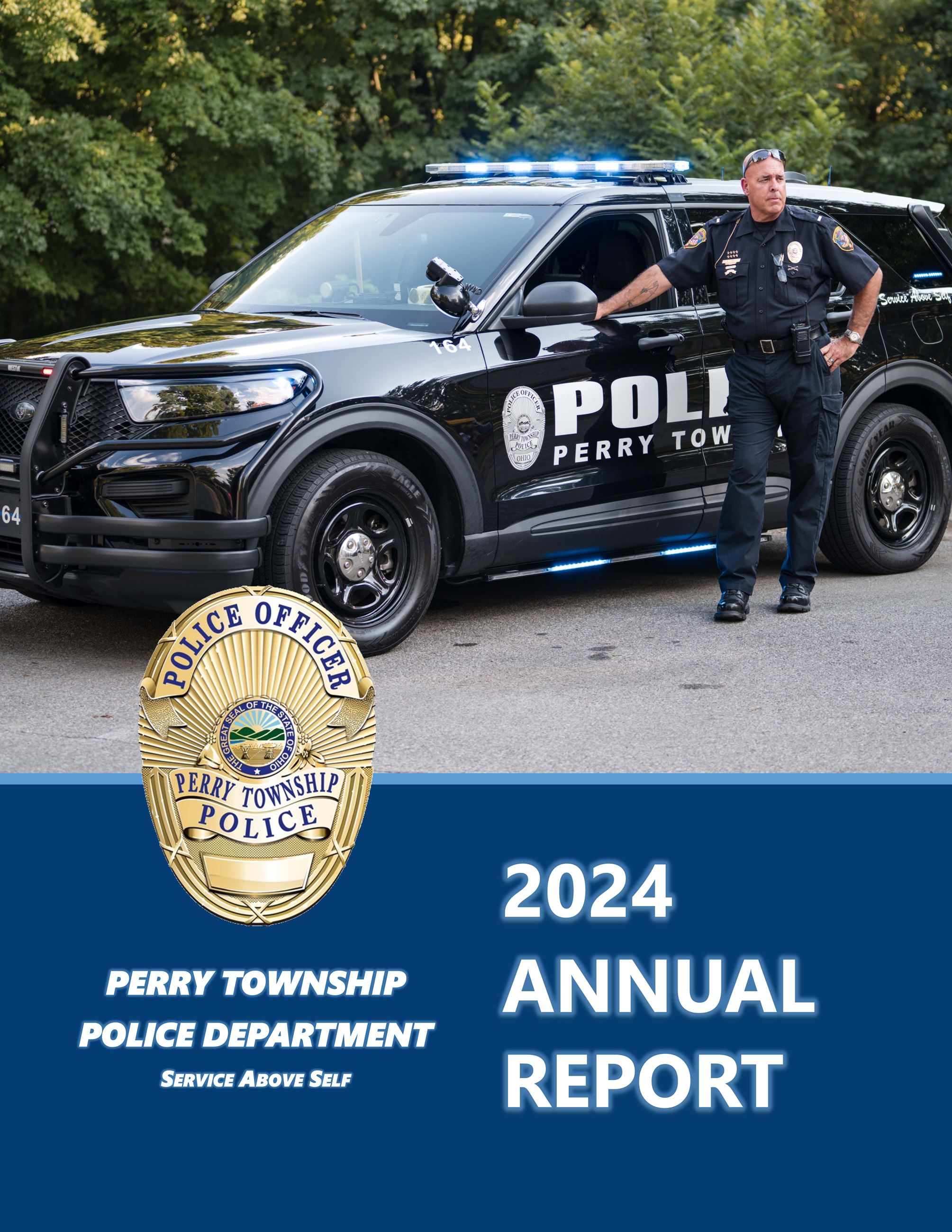 Cover page for the 2024 Police Department's annual report
